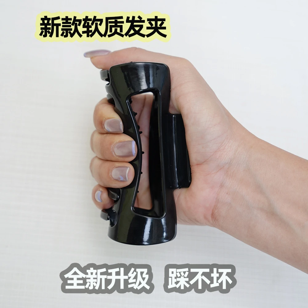 软胶发夹鲨鱼夹发卡柔软防撞保护后脑夹头发防摔耐用抓夹
