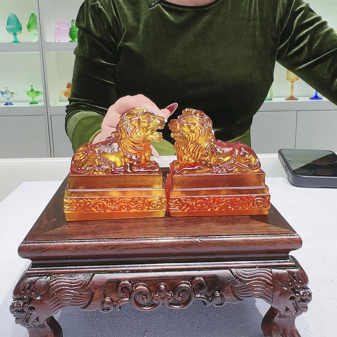 【闪购商品】手工艺品琉璃阿**多狮子印章