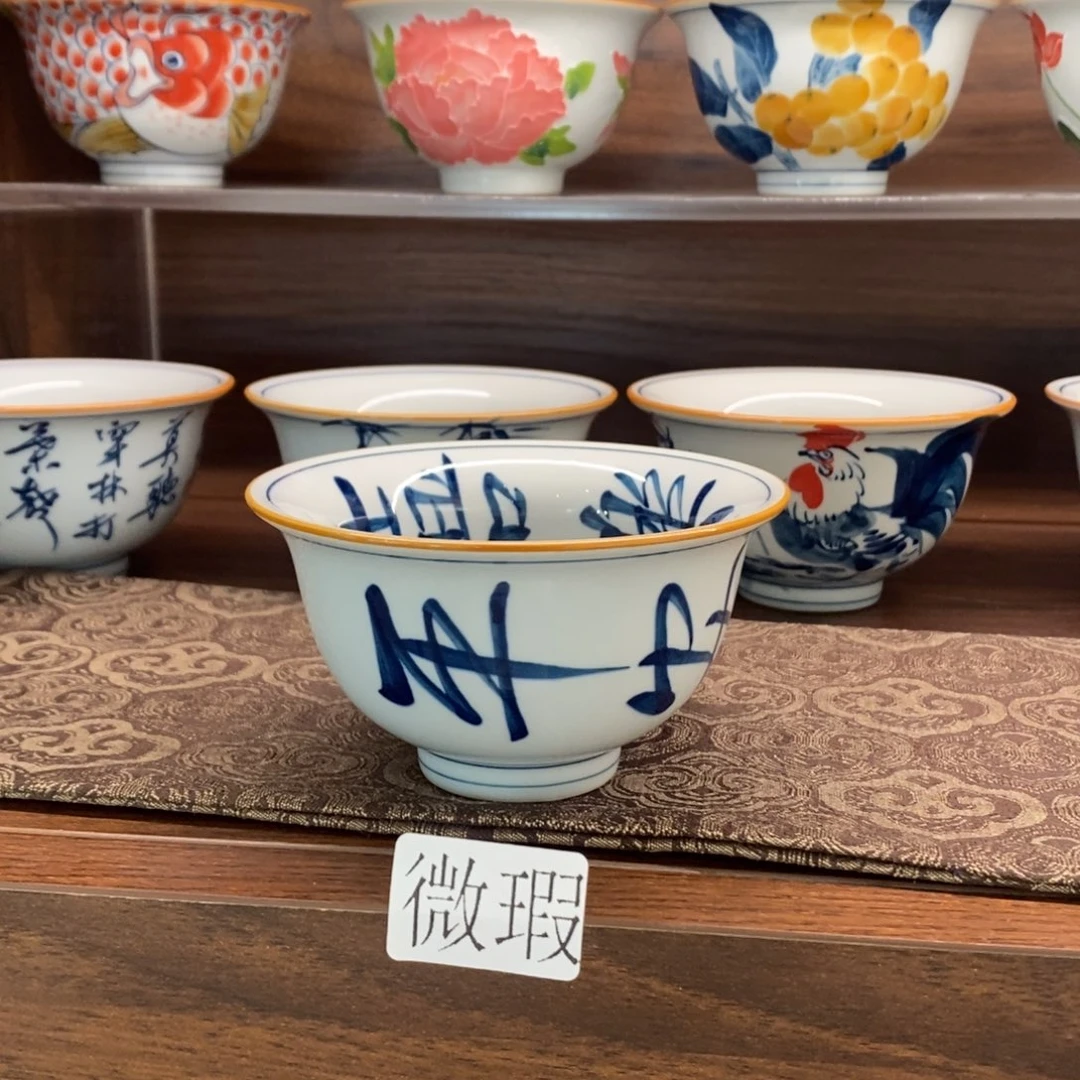 釉下彩老陶泥手工绘制