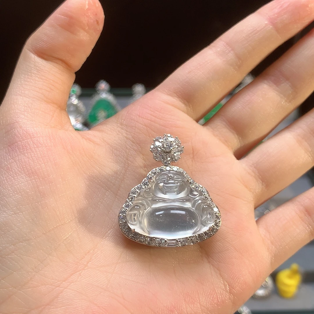 石英质玉银S925镶嵌颈饰