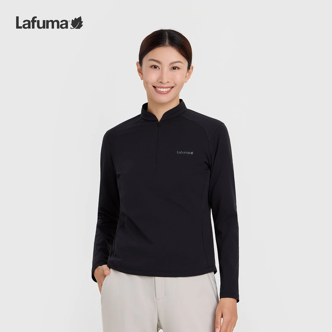 LAFUMA乐飞叶户外25秋冬速干半拉链长袖T恤女休闲打底衫LFTS5CL70