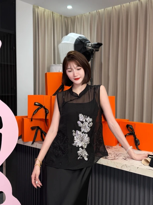 新品韩版百搭国风上衣➕半裙套装3012