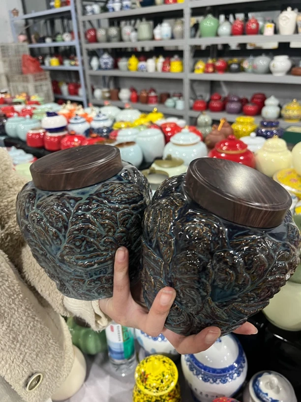 万里长城立体浮雕茶叶罐