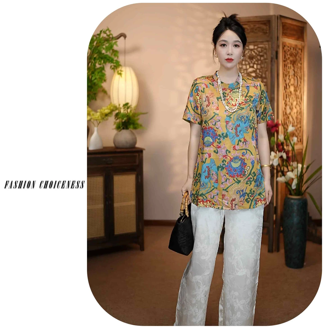 （竹影）新中式国风夏季新款上新日常时尚显瘦上衣女