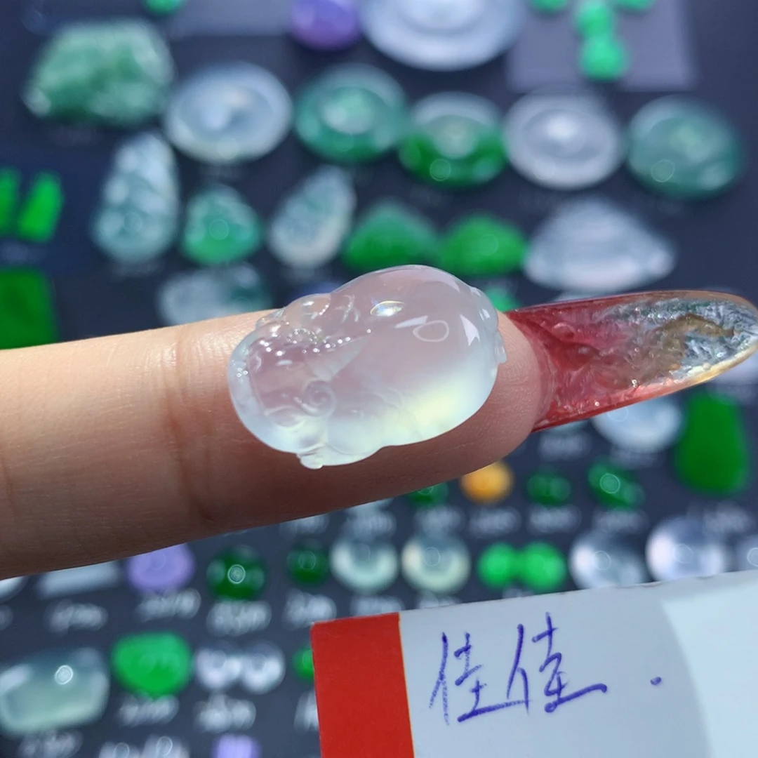 翡翠颈饰未镶嵌纯天然缅甸翡翠A货