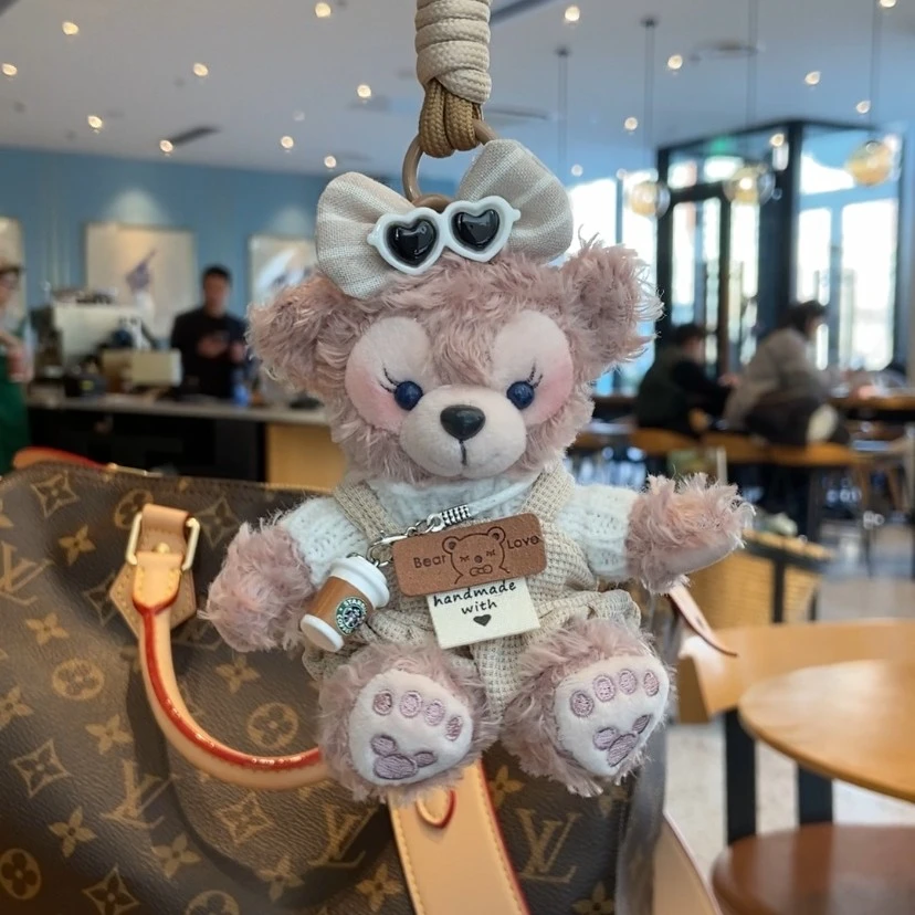 （601-680）新款雪莉玫布朗尼背带裤包包挂件可爱毛绒玩偶小熊