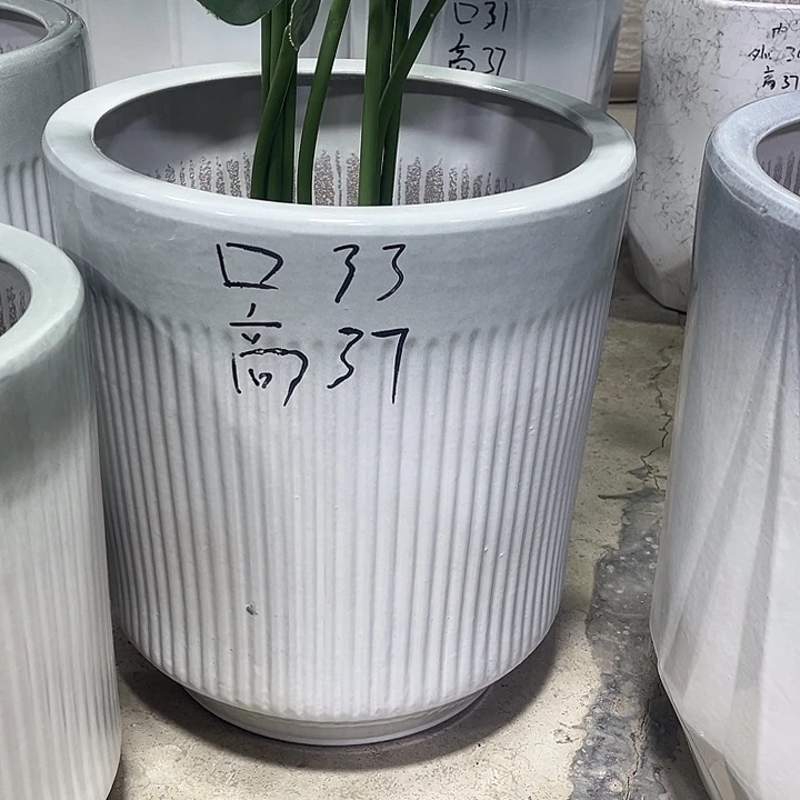 圆***子陶瓷花盆大号一个