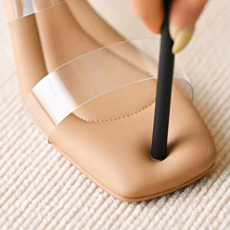 【踩屎感透明款】透明高跟鞋夏季踩屎感软底粗跟水晶凉鞋女外穿拖鞋