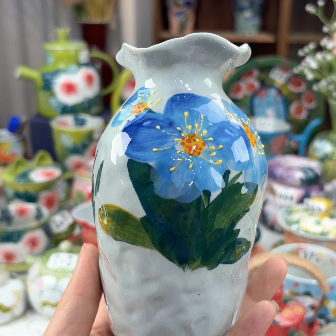 景德镇手绘高温釉下彩陶瓷茶具
