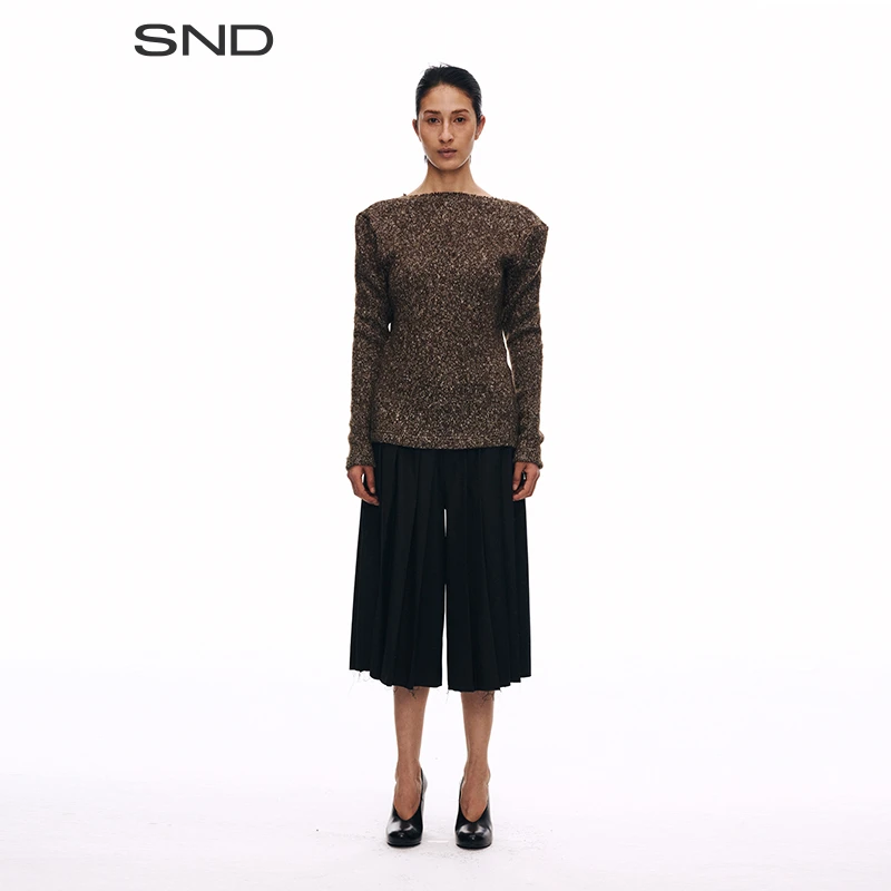【NHOJ 设计师品牌】SND AW25 V领前襟开叉ZZ上衣女款