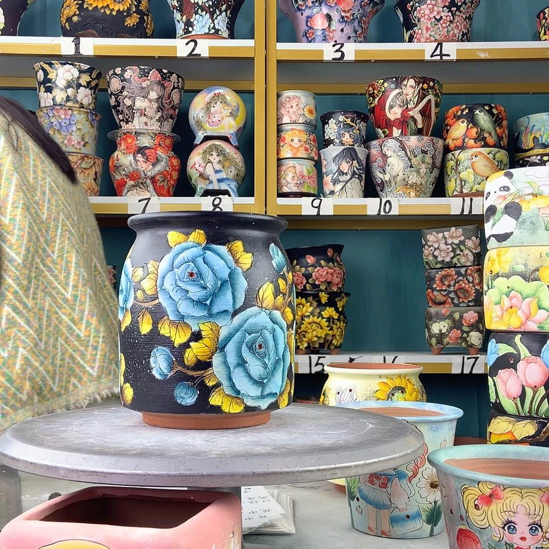 雨***轩陶景德镇手工花盆31