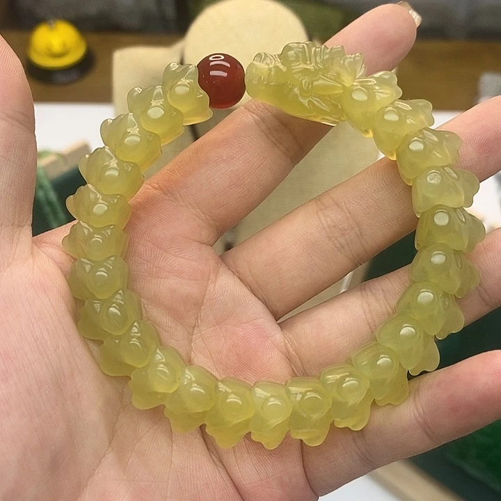 未镶嵌蛇纹石玉手链
