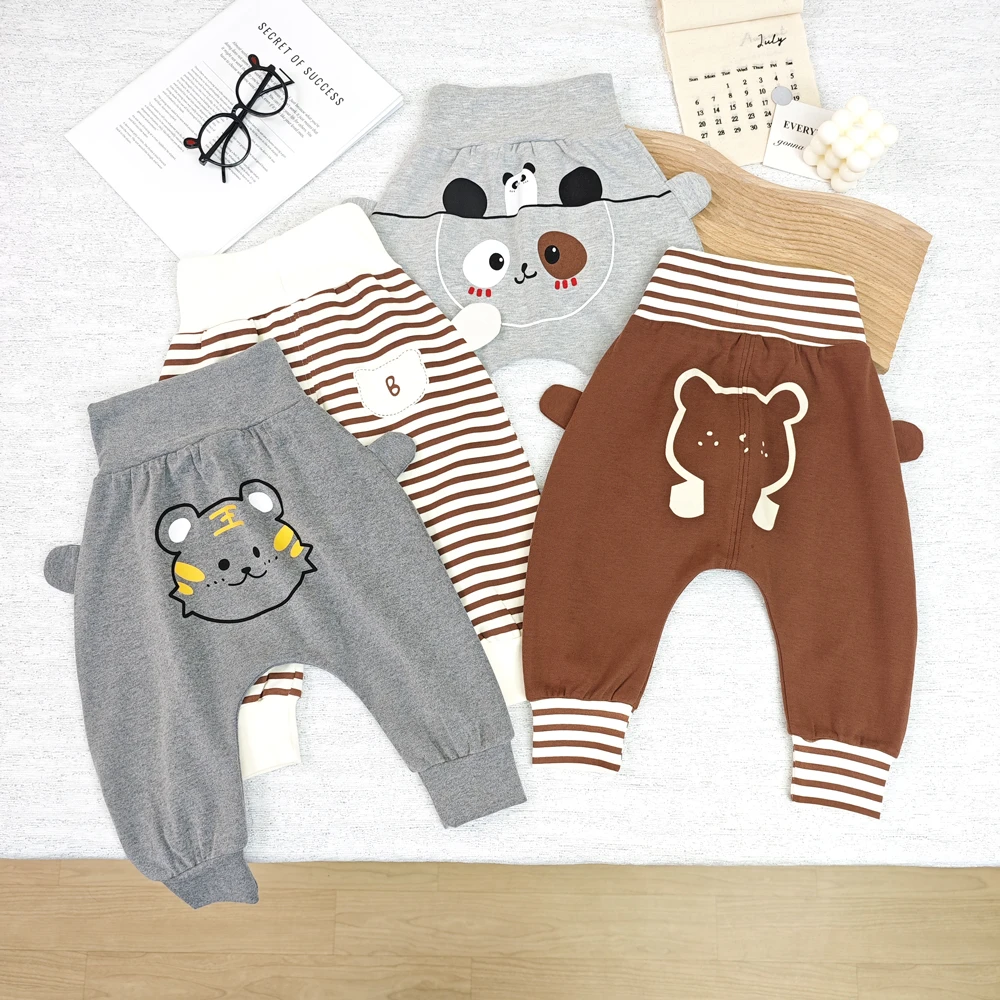 婴幼儿秋款舒绒棉大屁屁裤儿童高腰护肚秋裤男女宝宝四季外穿长裤