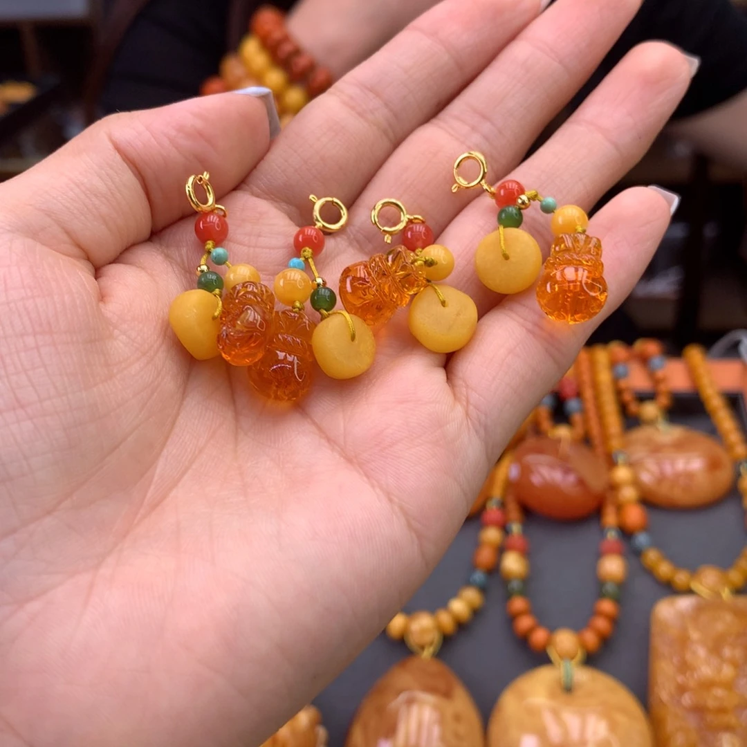 未镶嵌吊坠(不含链)琥珀多样性发一