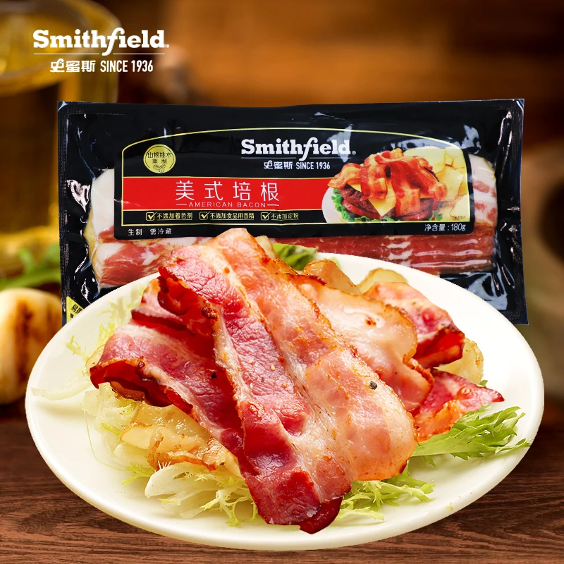【史蜜斯】美式原切培根180 |即食早餐家庭西餐食材营养健康