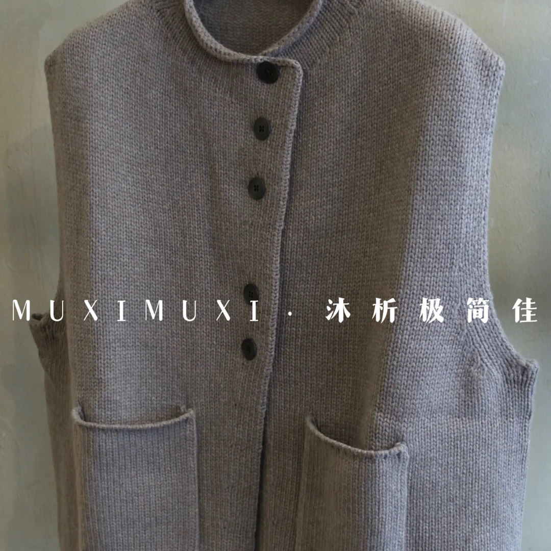 冬季新品｜100%山羊绒文艺复古针织马甲