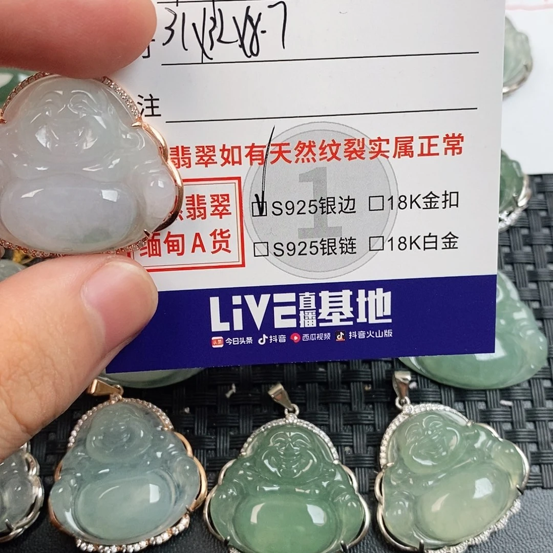 翡翠银S925镶嵌颈饰