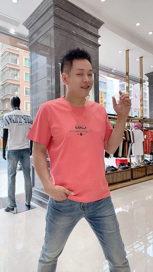 636夏季新款男士时尚双丝光棉短袖