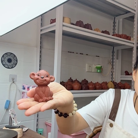 紫砂茶宠小猴子茶宠