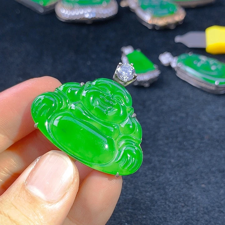 【闪购商品】翡翠银S925镶嵌颈饰翡翠