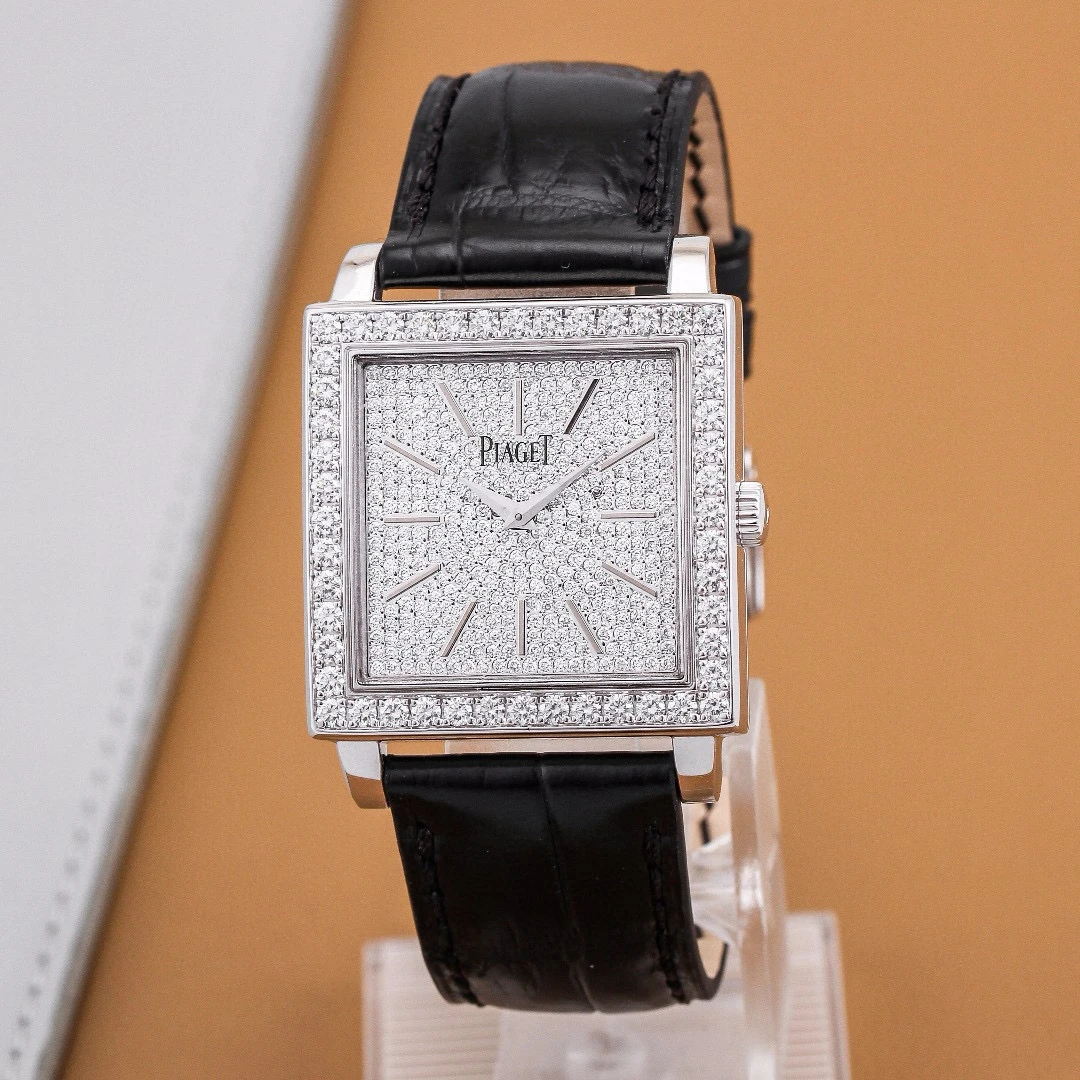 99新 Piaget/伯爵 麦麦G0A37079 机械白金材质原镶钻30毫米表径