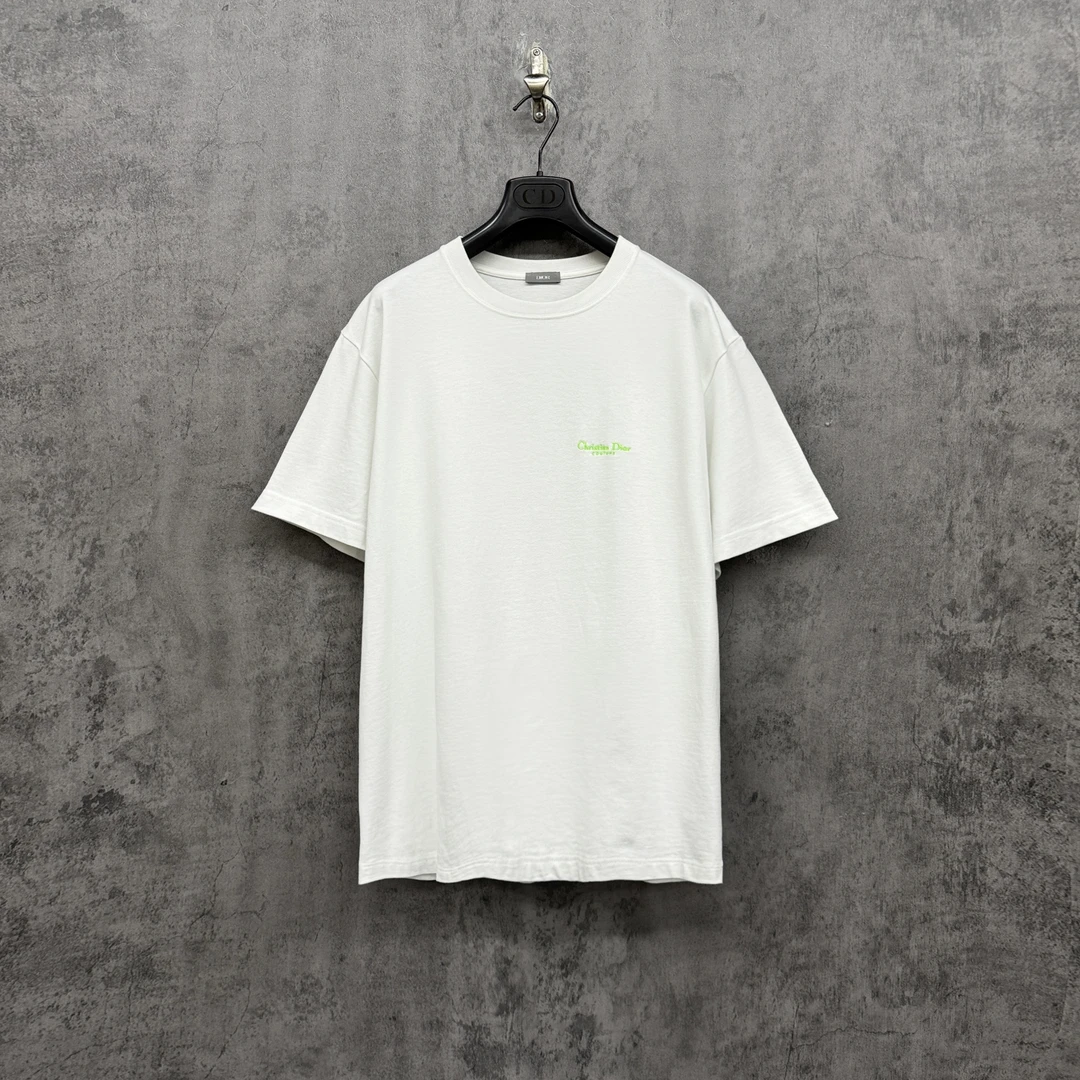 未使用 DIOR/迪奥 25新款刺绣Logo重磅休闲短袖/WK728/L码/宽松