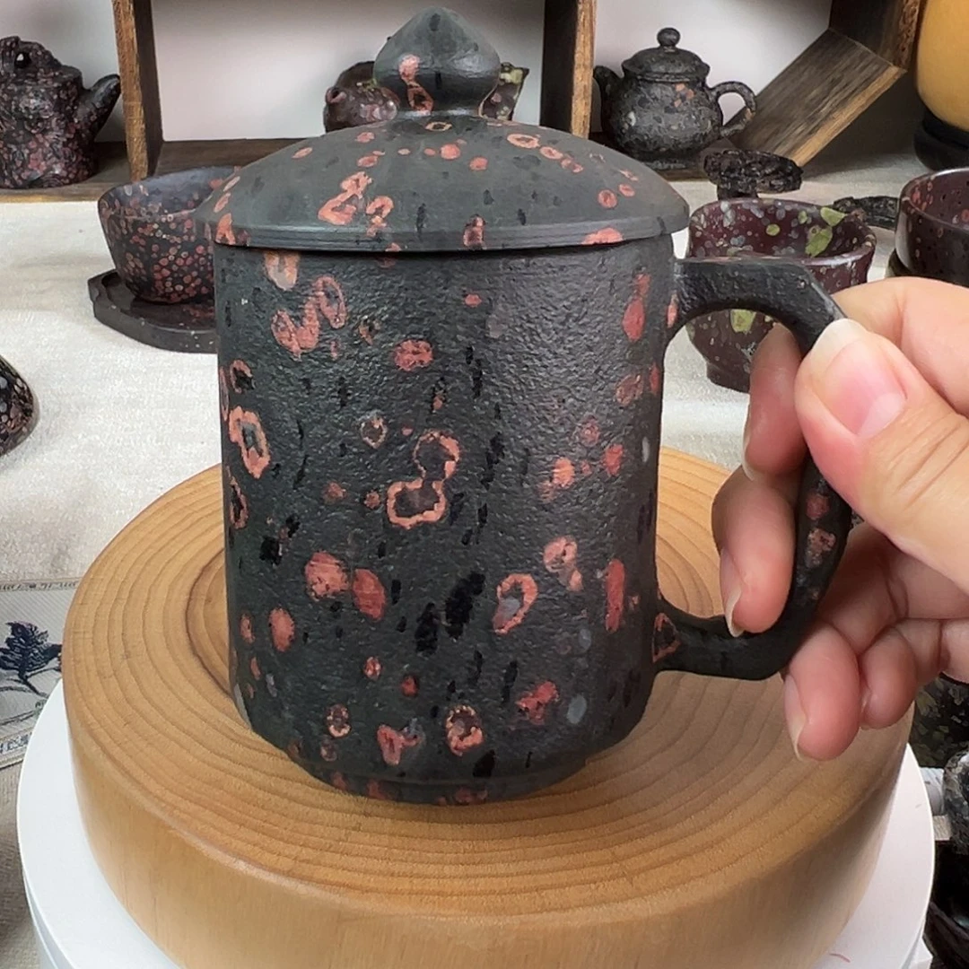 梅花玉红花办公茶杯300毫升