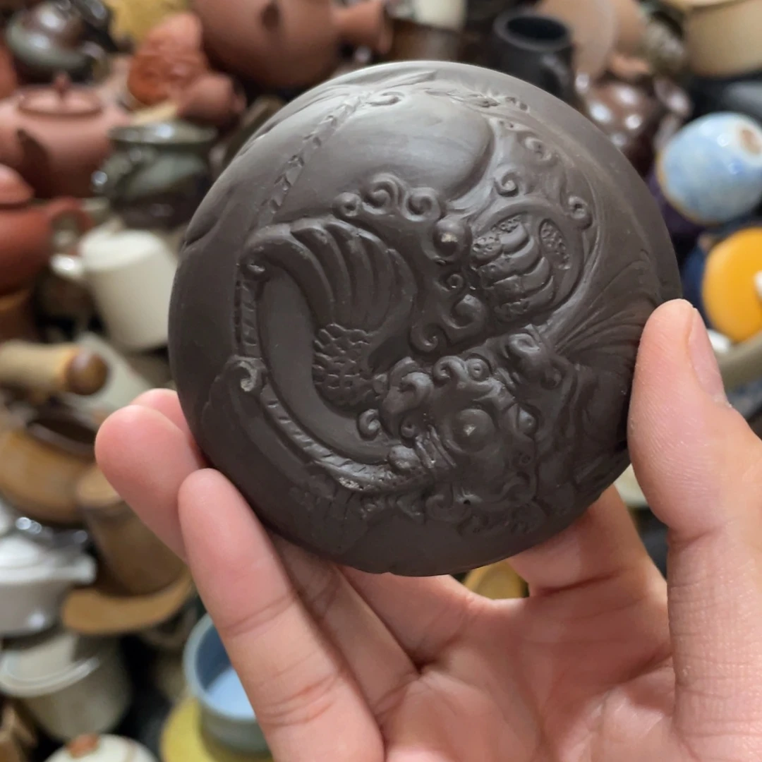 瓷片原矿绿植盆景茶香