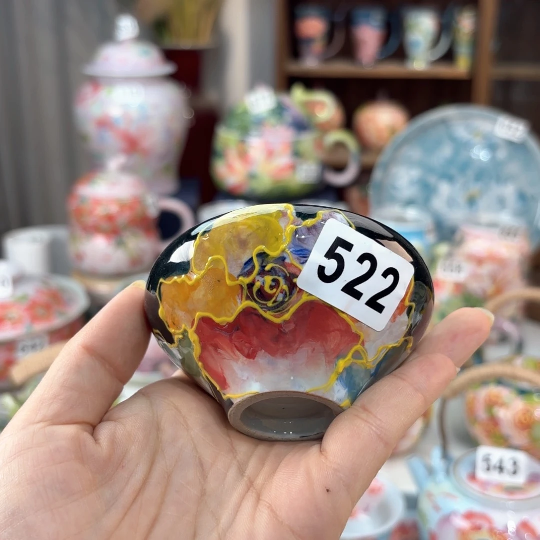 景德镇手绘高温釉下彩陶瓷茶具