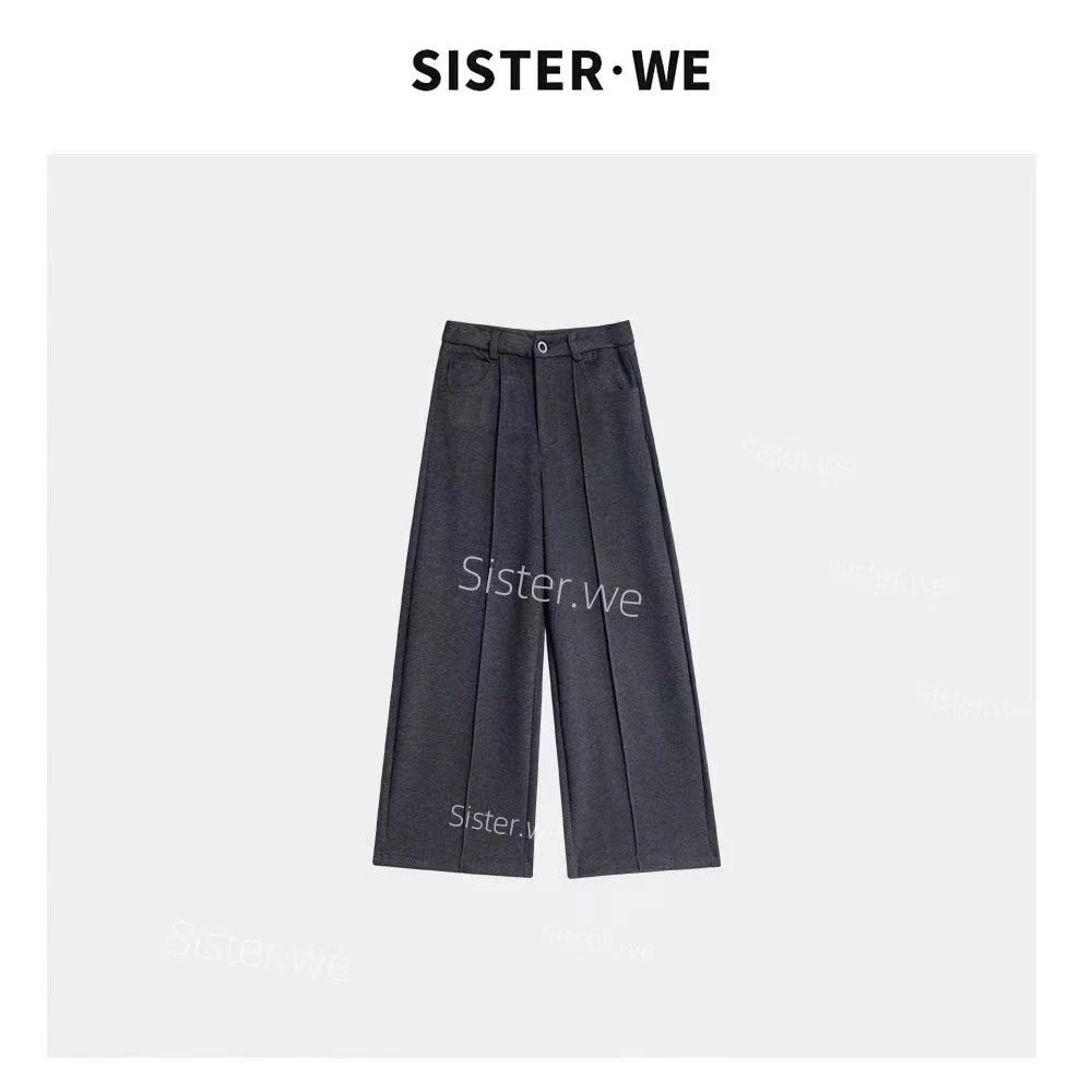 【no退no换】薇姐【云朵慕斯】Sister·We时尚百搭垂感宽松阔腿裤343
