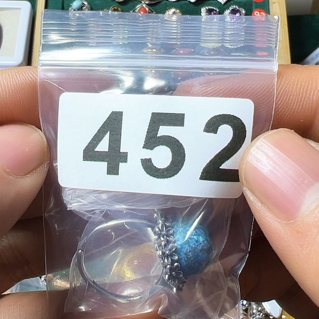 石英质玉戒指银S925镶嵌?****?