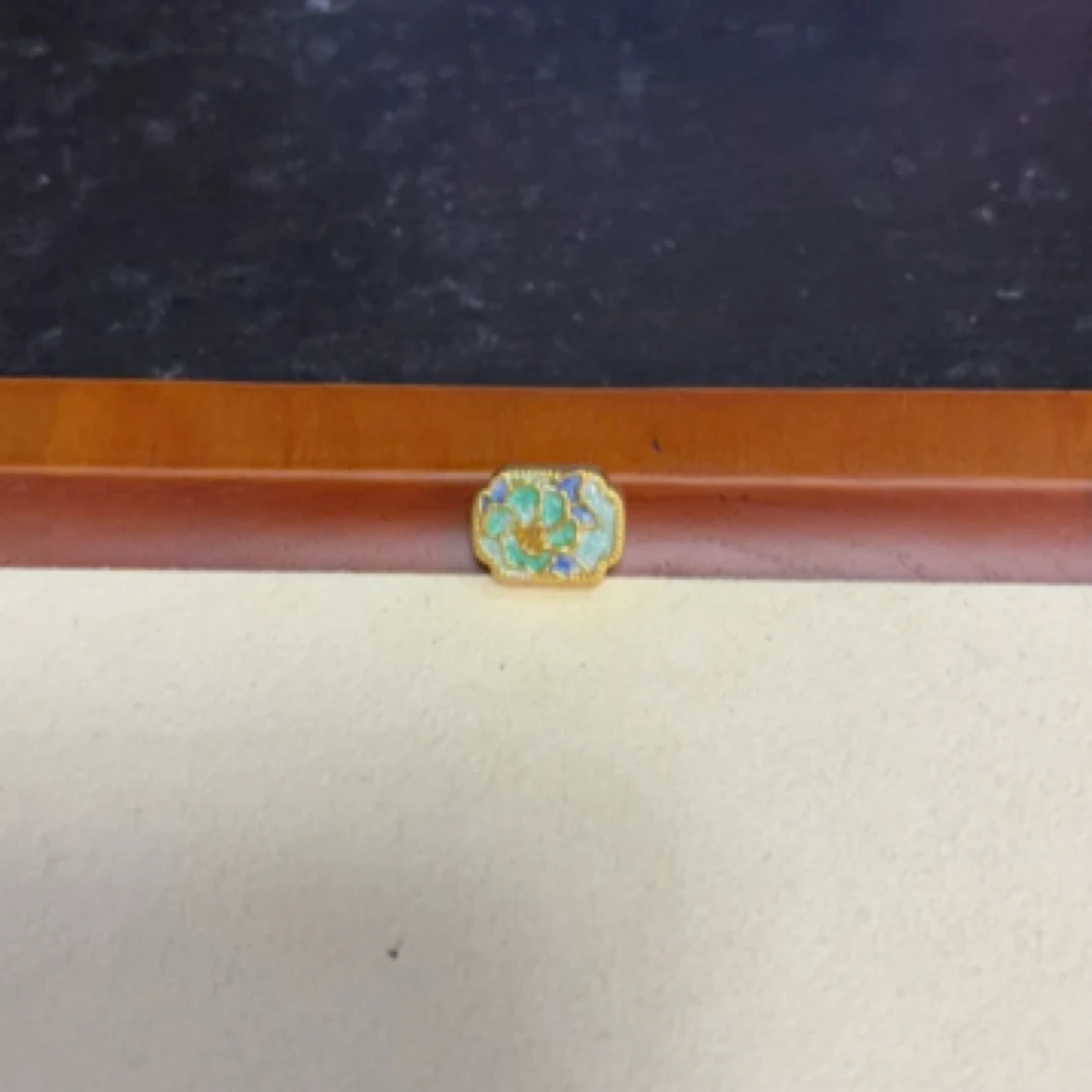 足金999 青花瓷系列玉兰花珐琅彩