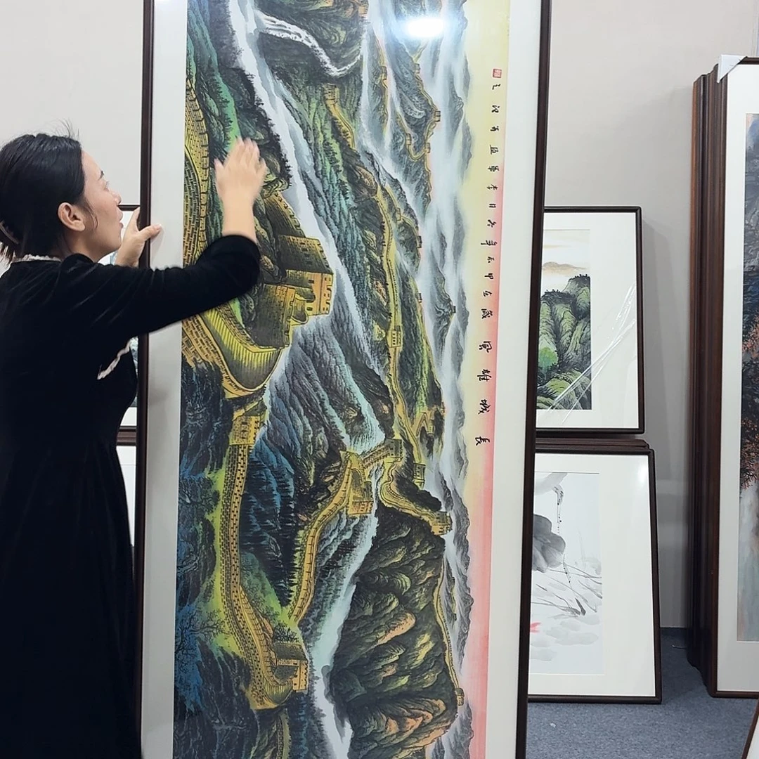 国画手绘作品210×80尺寸