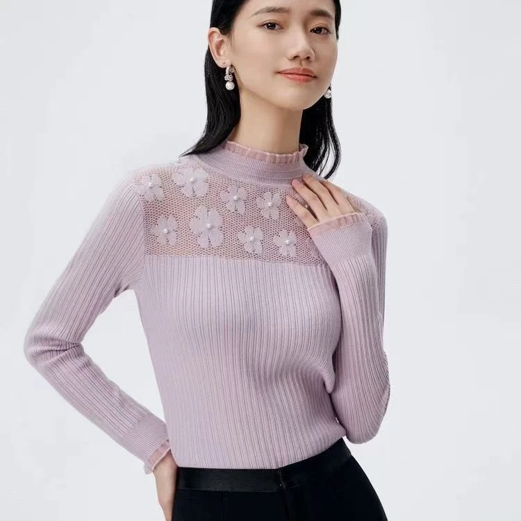 针织衫女2025秋冬新款打底衫内搭修身洋气外穿毛衣高级感上衣贵气