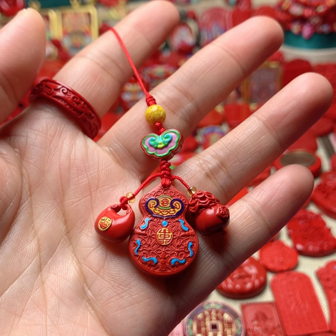 天然辰砂工艺品朱砂手机坠