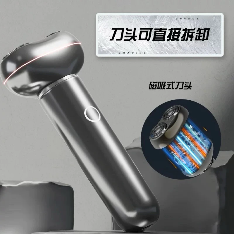 全身水洗往复式双刀头电动剃须刀高效清洁刀头剃须刀