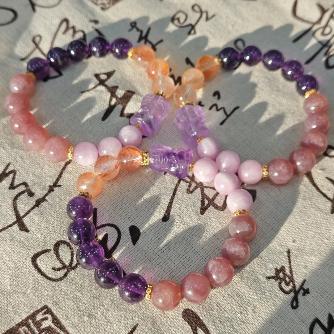 【书记甄选】天然原创水晶单圈手链 多样性发一件 约10mm JS4744