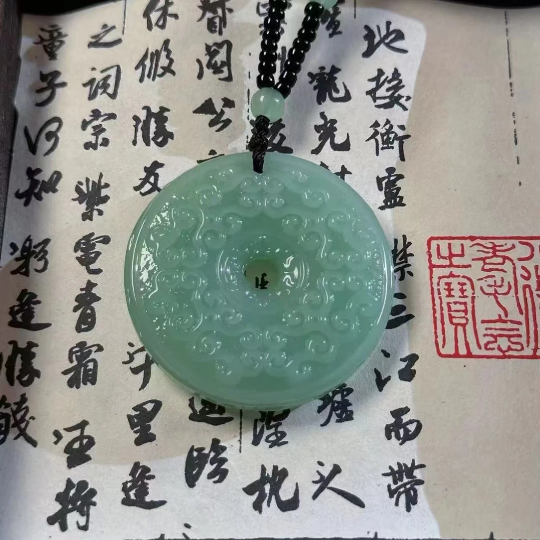 国风浅绿路路通吊坠经典百搭男女同款31022