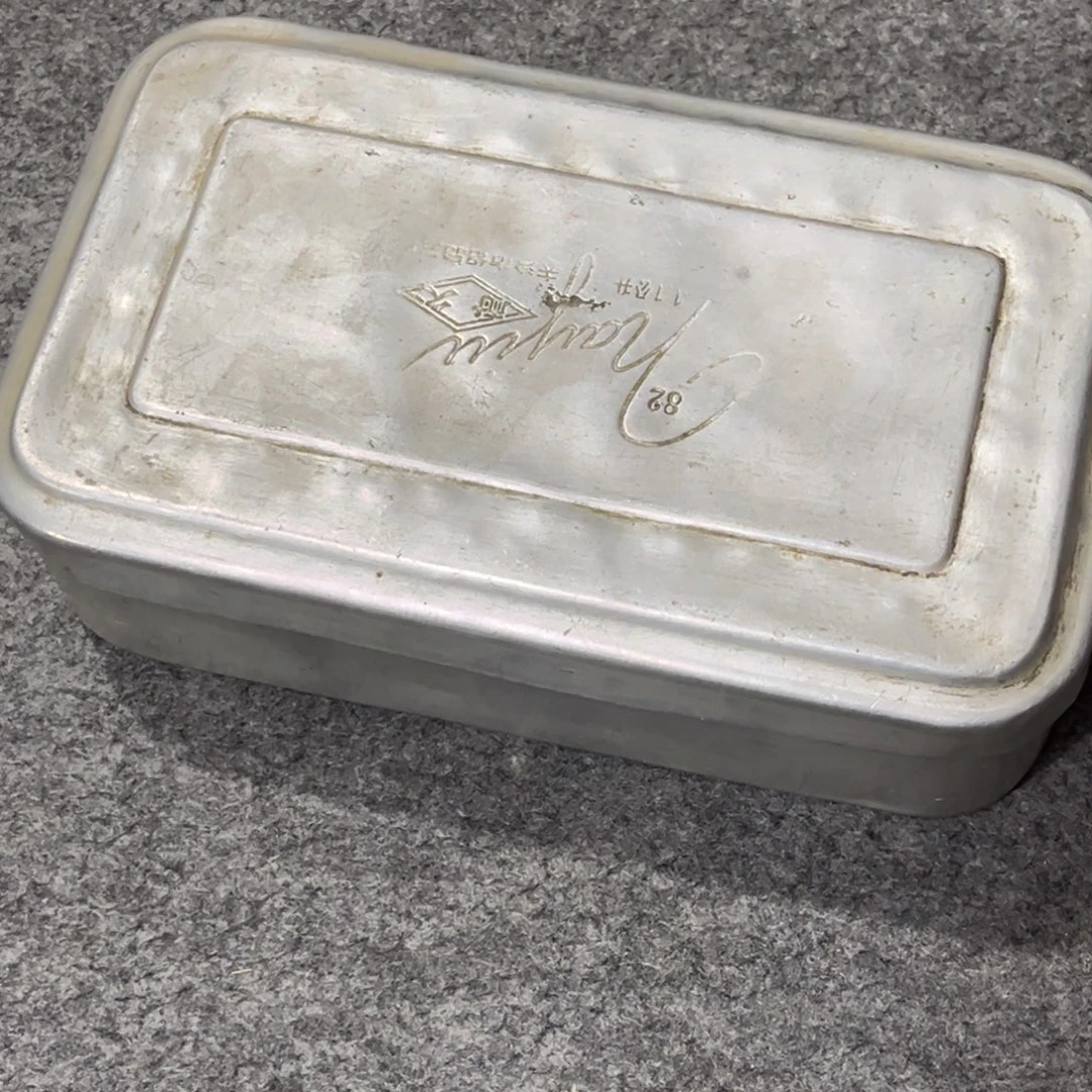 摩***国木铝饭盒一个完整全品的