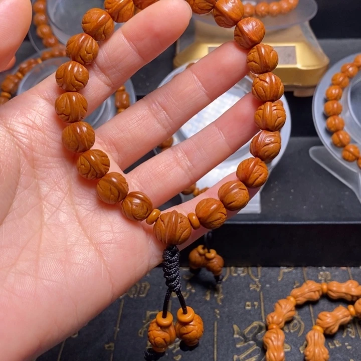 桃核手串玉龙脊手持11