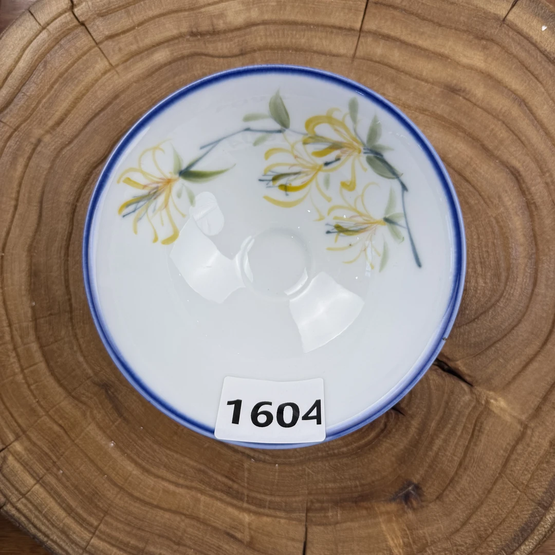 景德镇手绘釉中彩（食品级)斗笠碗1604