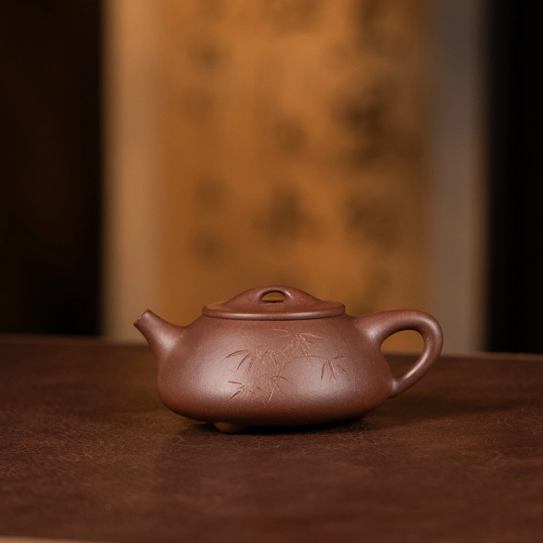 【利贞丨满瓢】原矿紫泥 约250cc 手工制 宜兴紫砂壶 茶具LZ