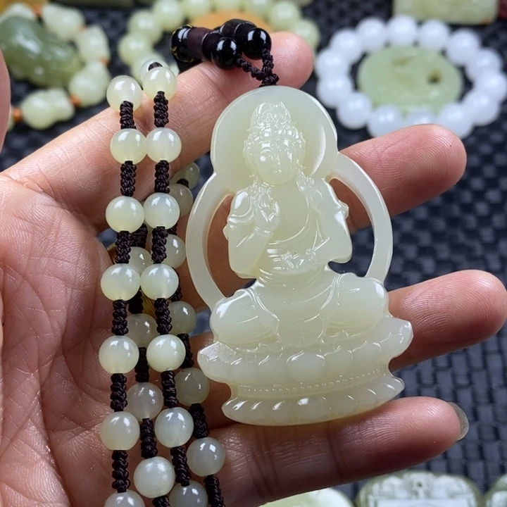 昆仑料镂空观音坠