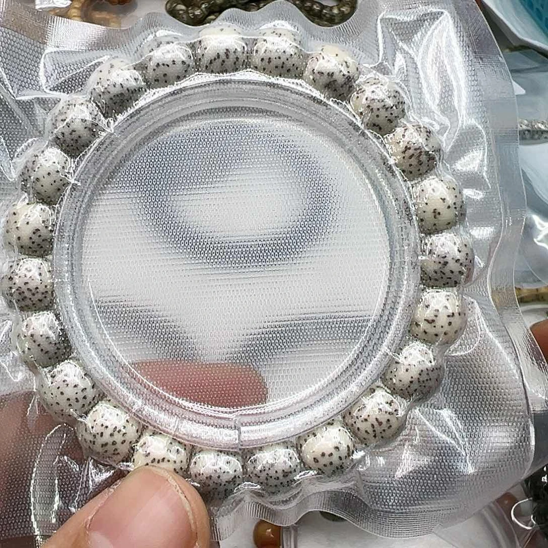星月菩提手串35灭火月留白糯冰石玉星月菩提单圈10