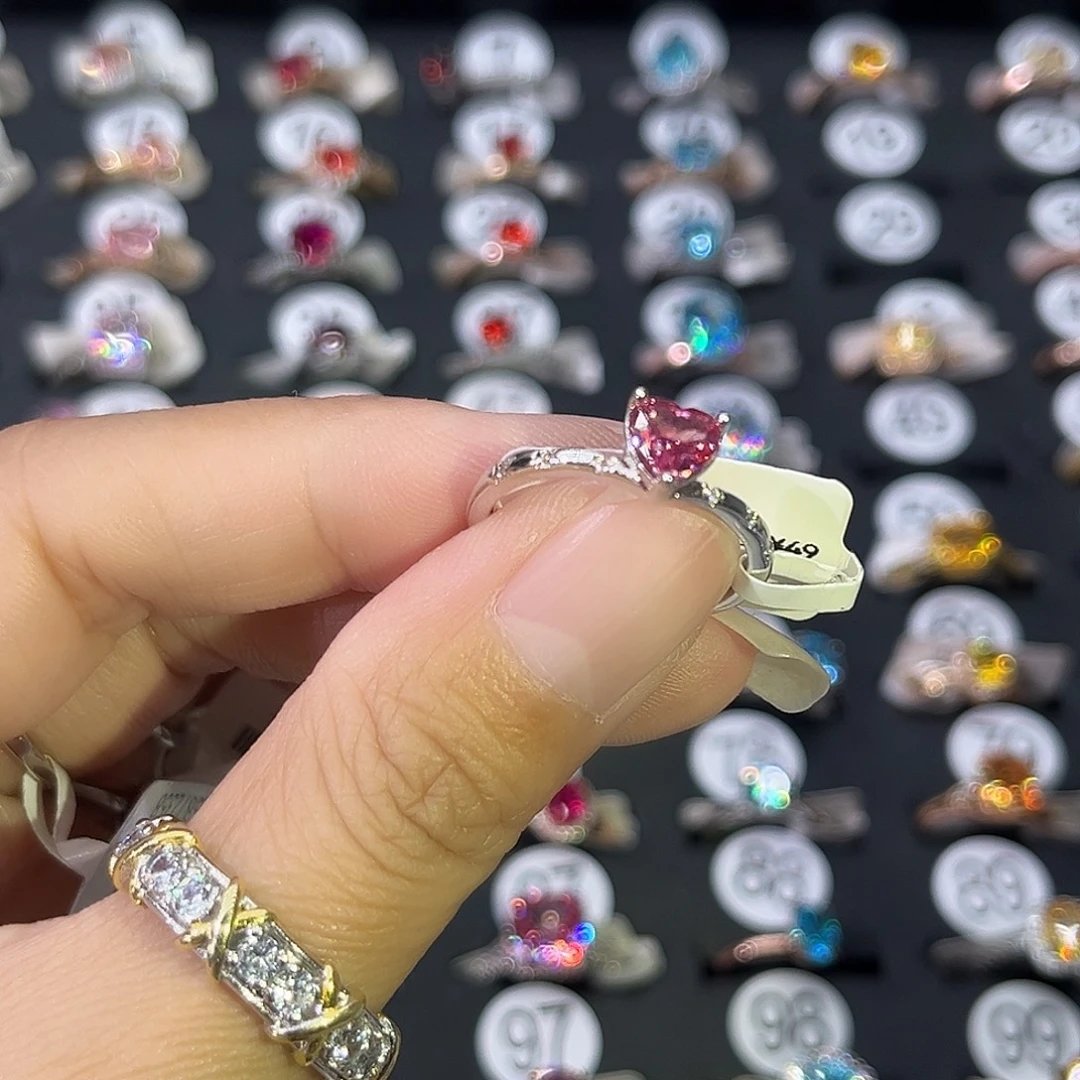 莫桑石非金属SH爱心西柚粉一卡-17