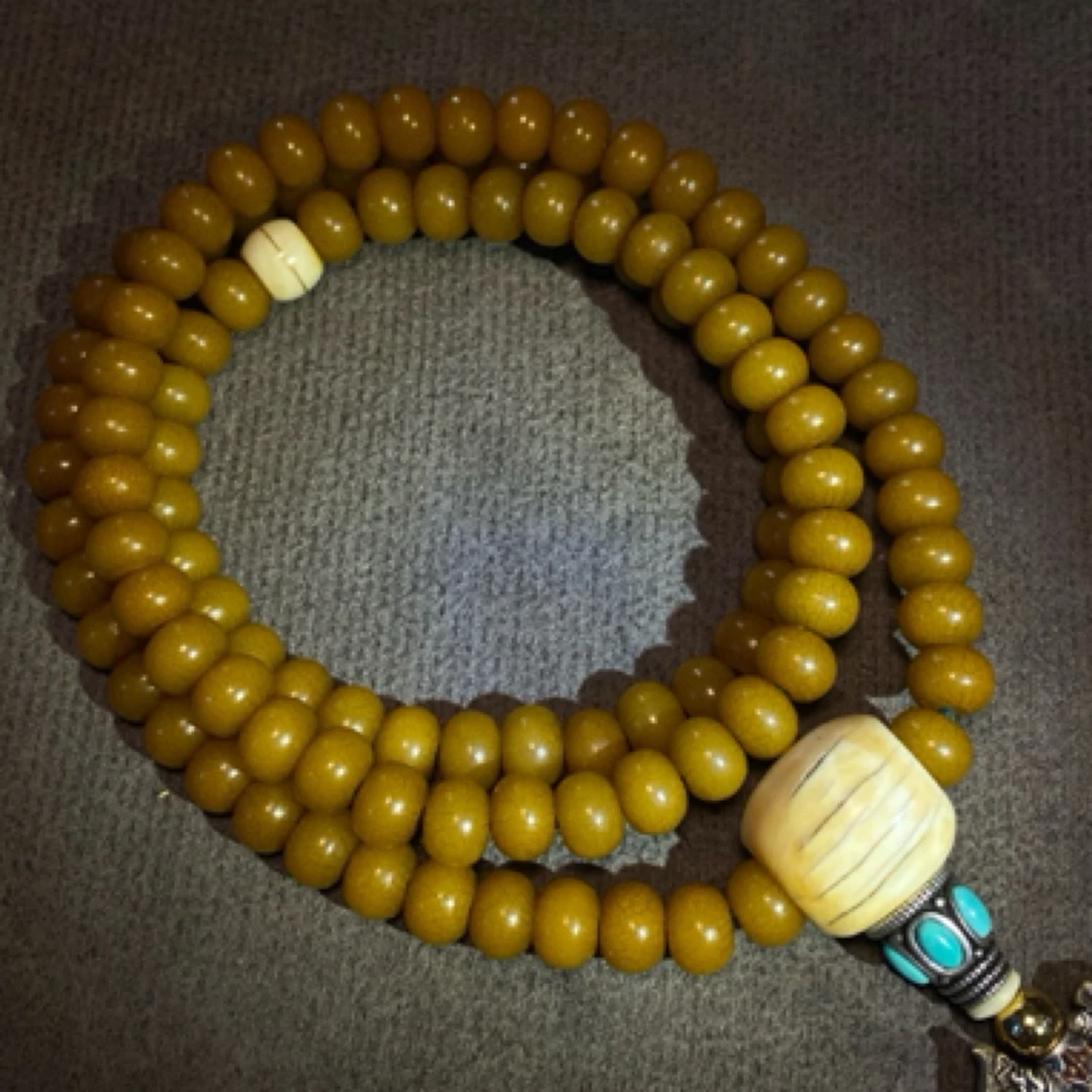 非金属木质手链 老菩提根 108 脖挂长串儿搭配百搭民族风饰品长链