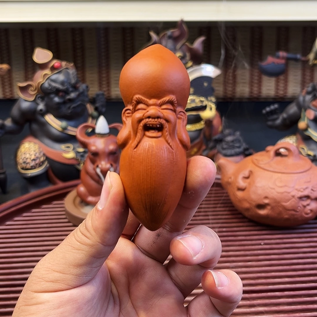 紫砂茶杯高端紫砂雕塑茶宠微瑕