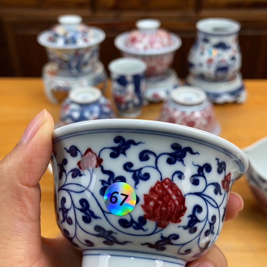 手绘现代茶具非古董