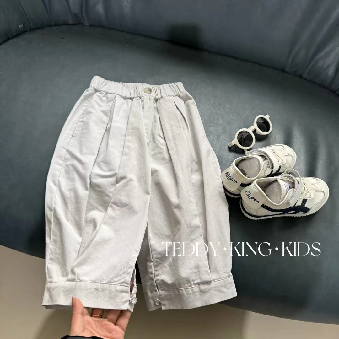 2025春新品 TXB25127 中小童时尚 设计款休闲  棉布裤