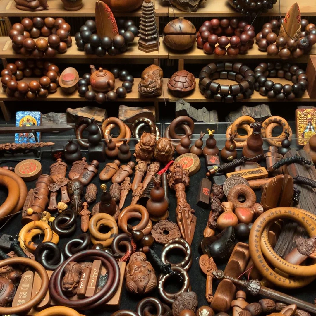 ****9枣木枣木玉化108颗 牌子 木鱼